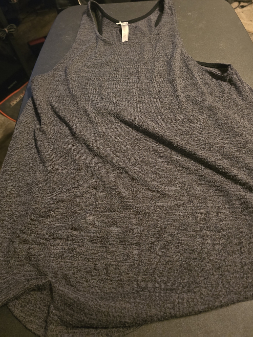 Women's Dark Gray Marled Tank Top M